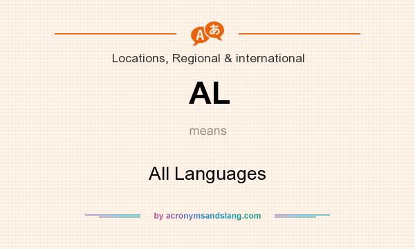 What does AL mean? It stands for All Languages