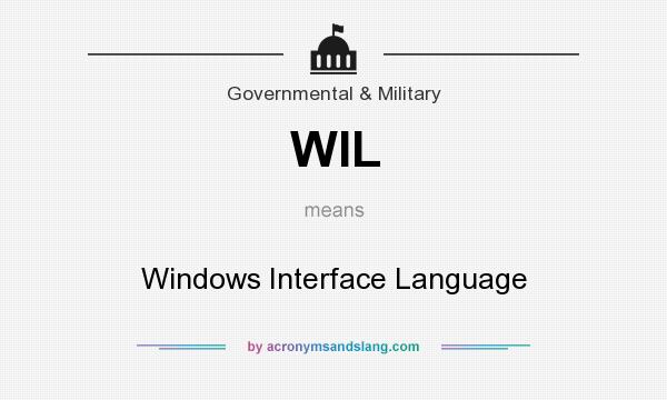 What does WIL mean? It stands for Windows Interface Language