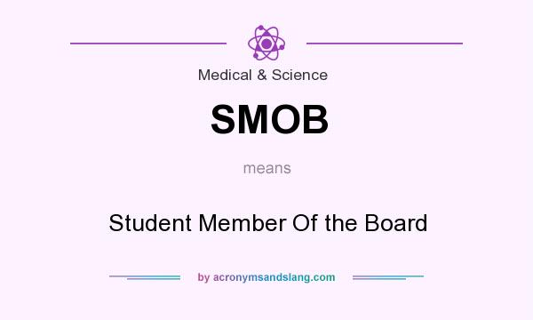 What does SMOB mean? It stands for Student Member Of the Board