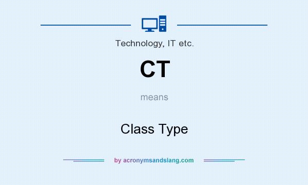 What does CT mean? It stands for Class Type