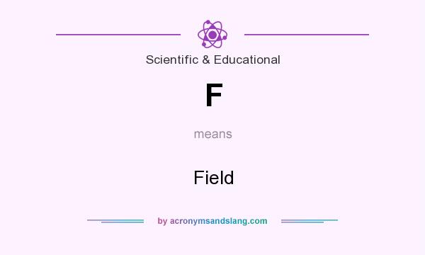 What does F mean? It stands for Field