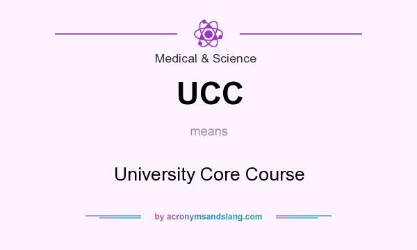 What does UCC mean? It stands for University Core Course