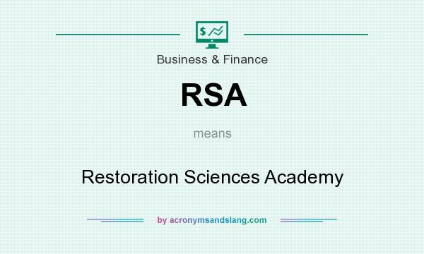 What does RSA mean? It stands for Restoration Sciences Academy