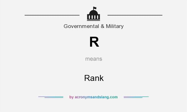 What does R mean? It stands for Rank