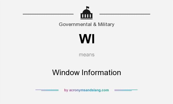What does WI mean? It stands for Window Information