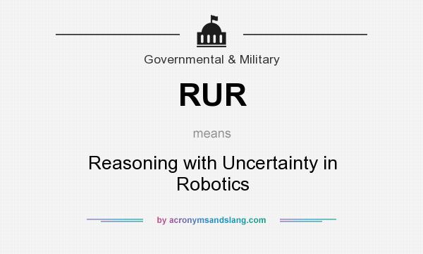 What does RUR mean? It stands for Reasoning with Uncertainty in Robotics