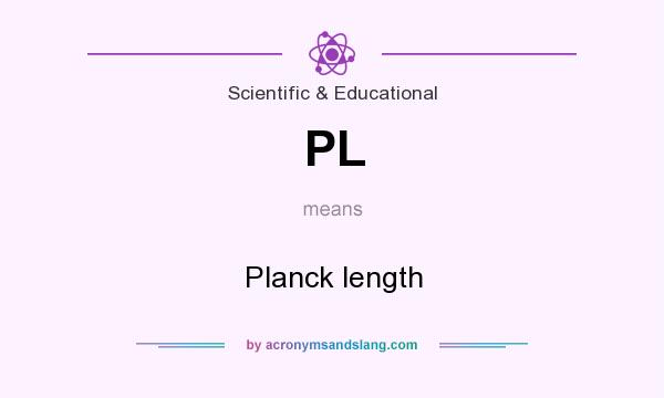 What does PL mean? It stands for Planck length