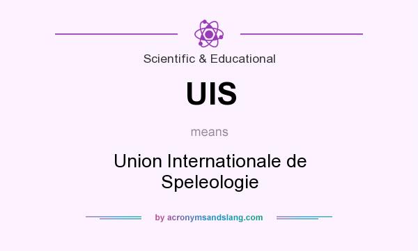 What does UIS mean? It stands for Union Internationale de Speleologie