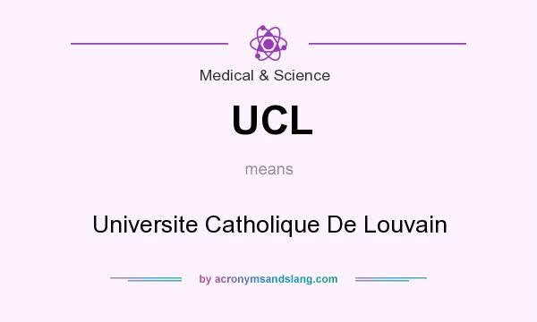 What does UCL mean? It stands for Universite Catholique De Louvain