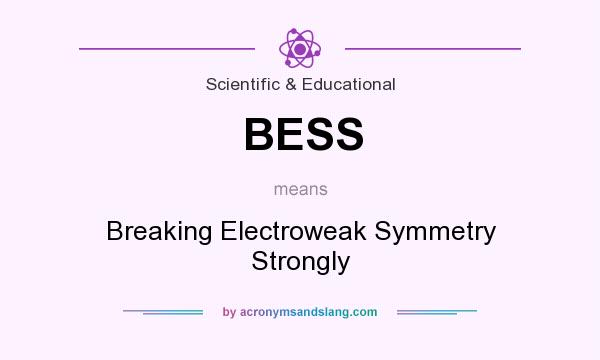 What does BESS mean? It stands for Breaking Electroweak Symmetry Strongly