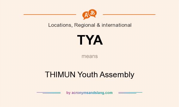 What does TYA mean? It stands for THIMUN Youth Assembly