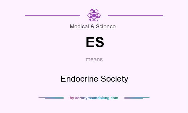 What does ES mean? It stands for Endocrine Society