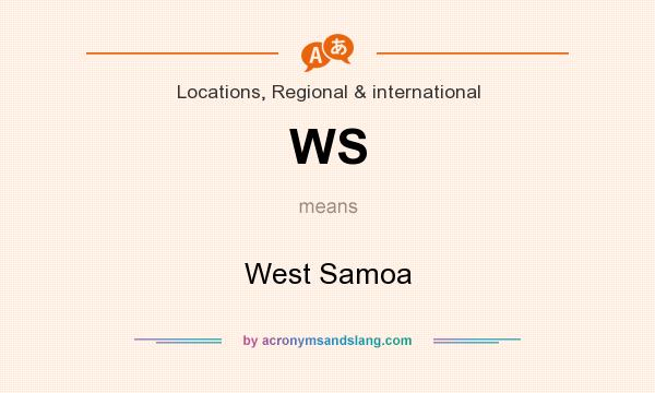 What does WS mean? It stands for West Samoa