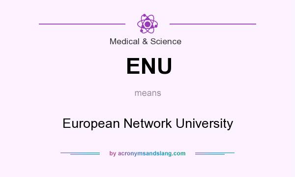 What does ENU mean? It stands for European Network University
