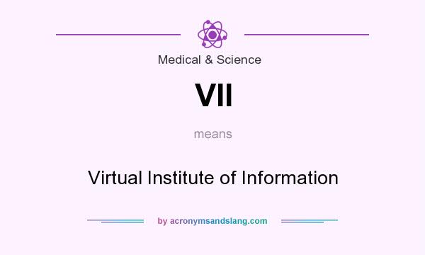What does VII mean? It stands for Virtual Institute of Information