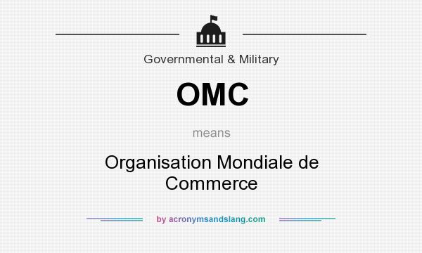 What does OMC mean? It stands for Organisation Mondiale de Commerce