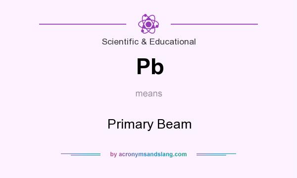 What does Pb mean? It stands for Primary Beam