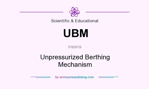What does UBM mean? It stands for Unpressurized Berthing Mechanism