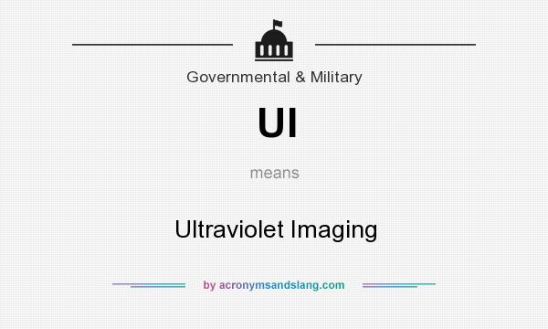 What does UI mean? It stands for Ultraviolet Imaging