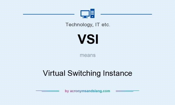 What does VSI mean? It stands for Virtual Switching Instance