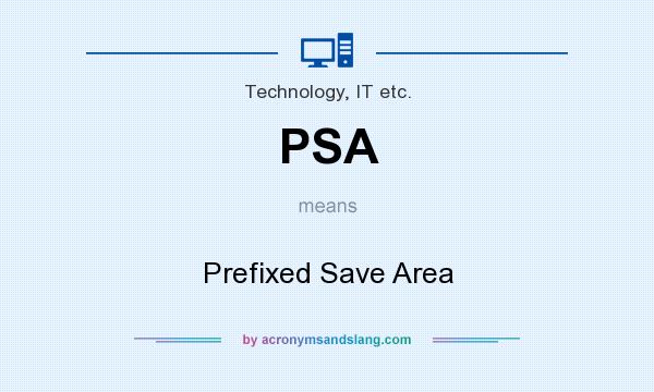 What does PSA mean? It stands for Prefixed Save Area