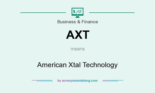 What does AXT mean? It stands for American Xtal Technology