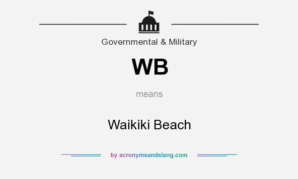 What does WB mean? It stands for Waikiki Beach