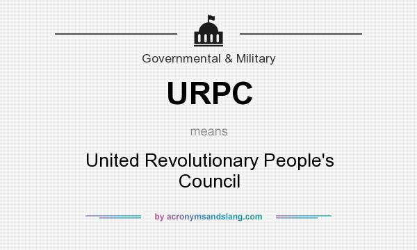 What does URPC mean? It stands for United Revolutionary People`s Council