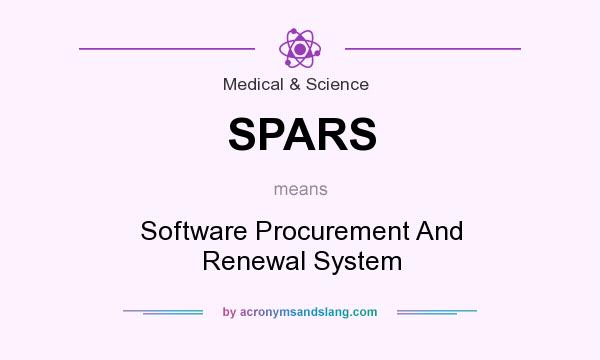 What does SPARS mean? It stands for Software Procurement And Renewal System