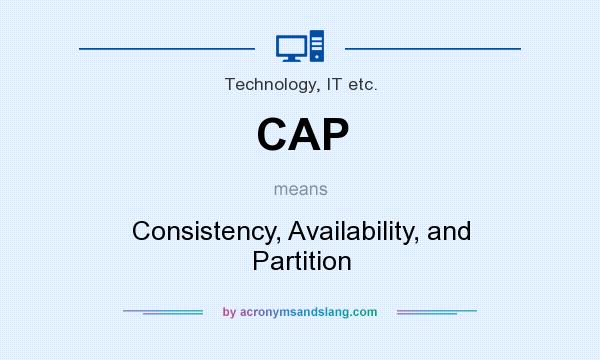 What does CAP mean? It stands for Consistency, Availability, and Partition