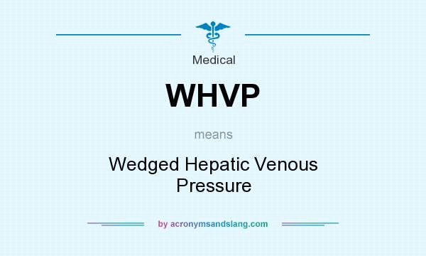 What does WHVP mean? It stands for Wedged Hepatic Venous Pressure