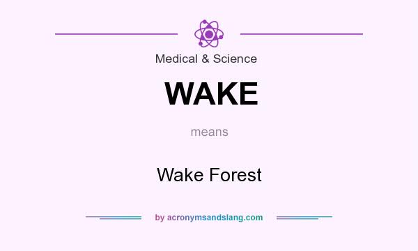 What does WAKE mean? It stands for Wake Forest