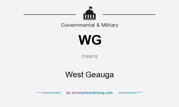 What does WG mean? It stands for West Geauga