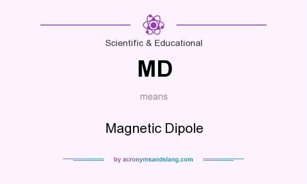 What does MD mean? It stands for Magnetic Dipole
