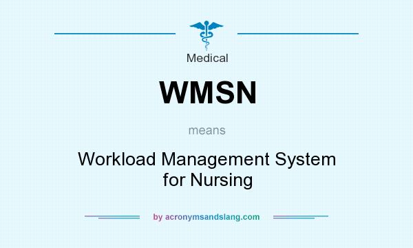 What does WMSN mean? It stands for Workload Management System for Nursing