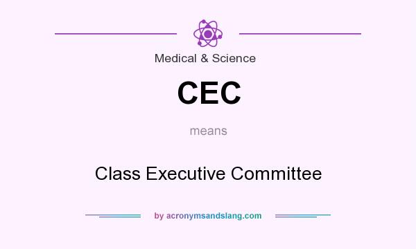 What does CEC mean? It stands for Class Executive Committee