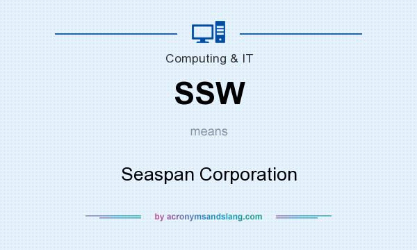 What does SSW mean? It stands for Seaspan Corporation