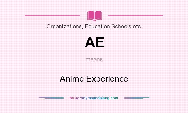 What does AE mean? It stands for Anime Experience