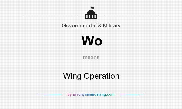 What does Wo mean? It stands for Wing Operation