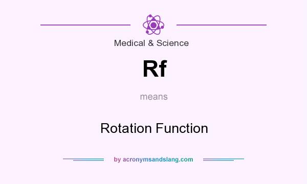 What does Rf mean? It stands for Rotation Function