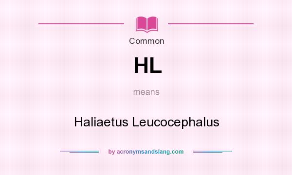 What does HL mean? It stands for Haliaetus Leucocephalus