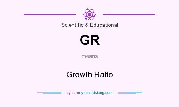 What does GR mean? It stands for Growth Ratio