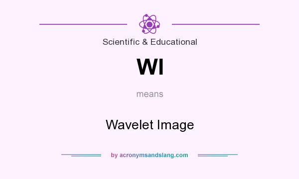 What does WI mean? It stands for Wavelet Image