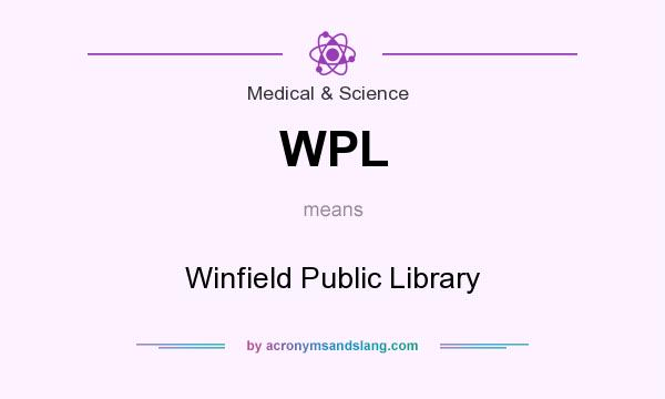 What does WPL mean? It stands for Winfield Public Library