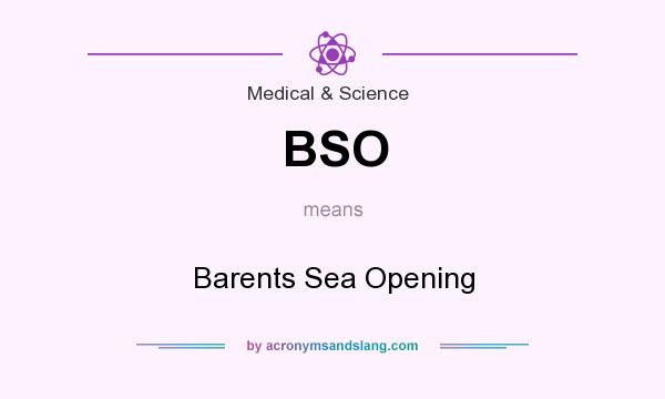What does BSO mean? It stands for Barents Sea Opening