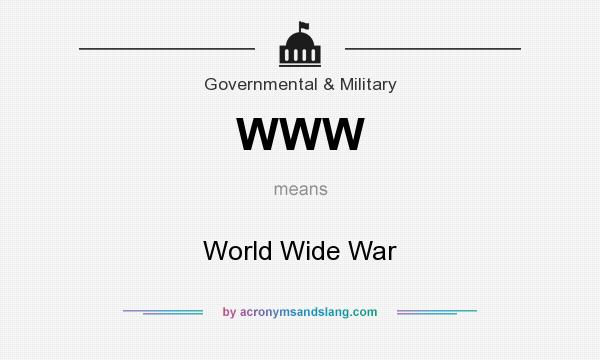 What does WWW mean? It stands for World Wide War