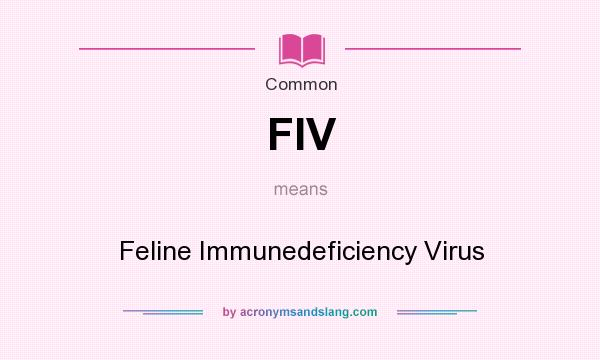 What does FIV mean? It stands for Feline Immunedeficiency Virus
