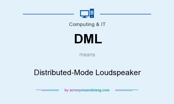 What does DML mean? It stands for Distributed-Mode Loudspeaker