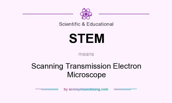 What does STEM mean? It stands for Scanning Transmission Electron Microscope
