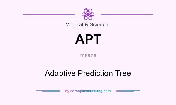 What does APT mean? It stands for Adaptive Prediction Tree